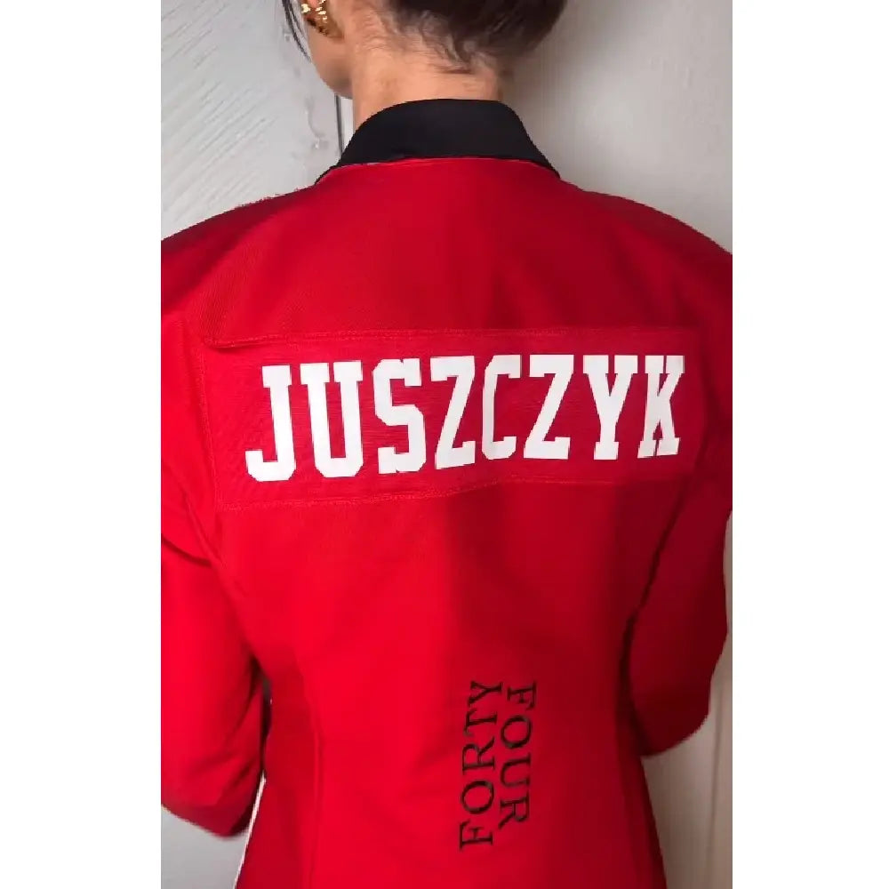San Francisco 49ers Kristin Juszczyk Red Blazer
