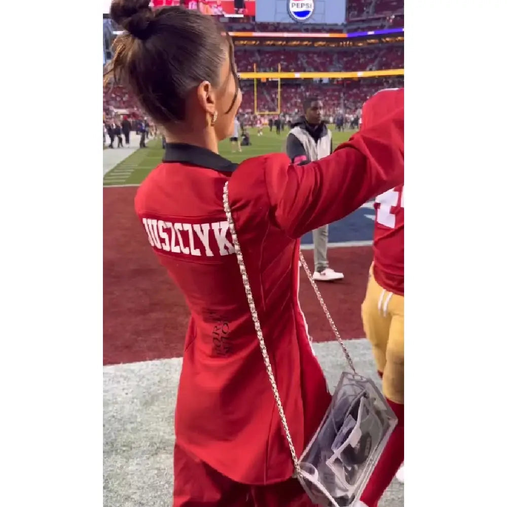 San Francisco 49ers Kristin Juszczyk Red Blazer
