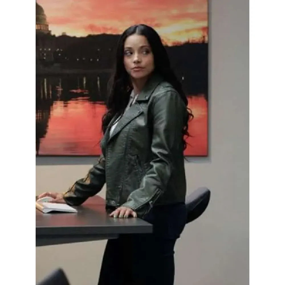Lacey Quinn Found 2023 Green Biker Jacket