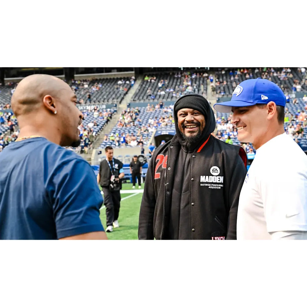 Marshawn Lynchs Seahawks Sideline Cameo Black Vest