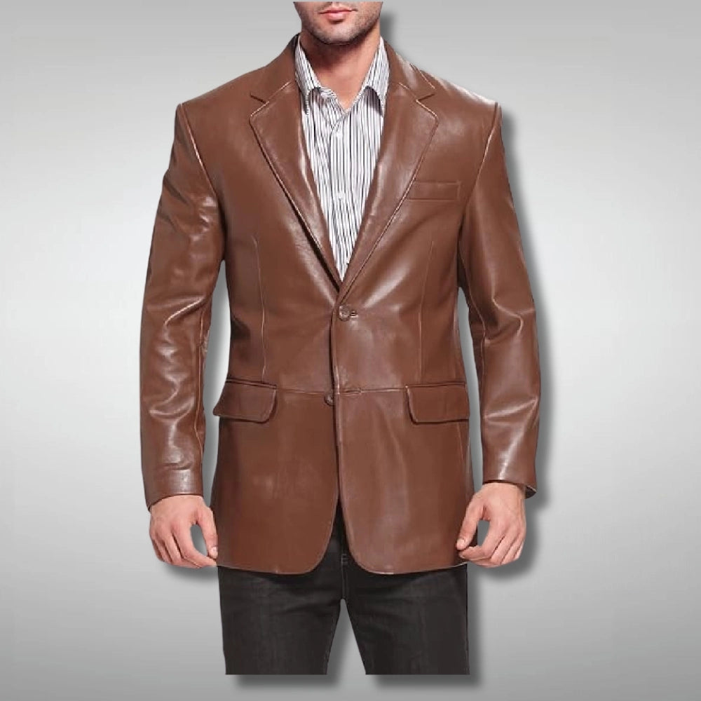 Brown Two Button Coat