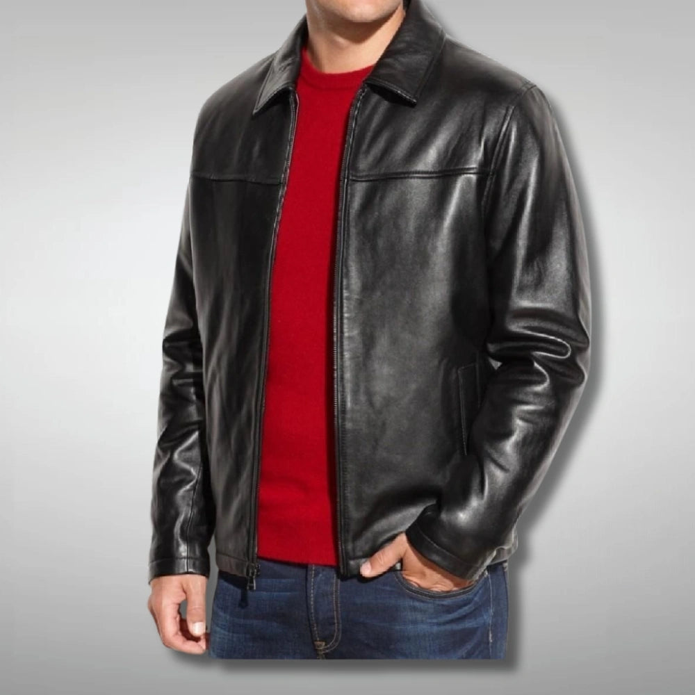 Mens Black Biker Jacket