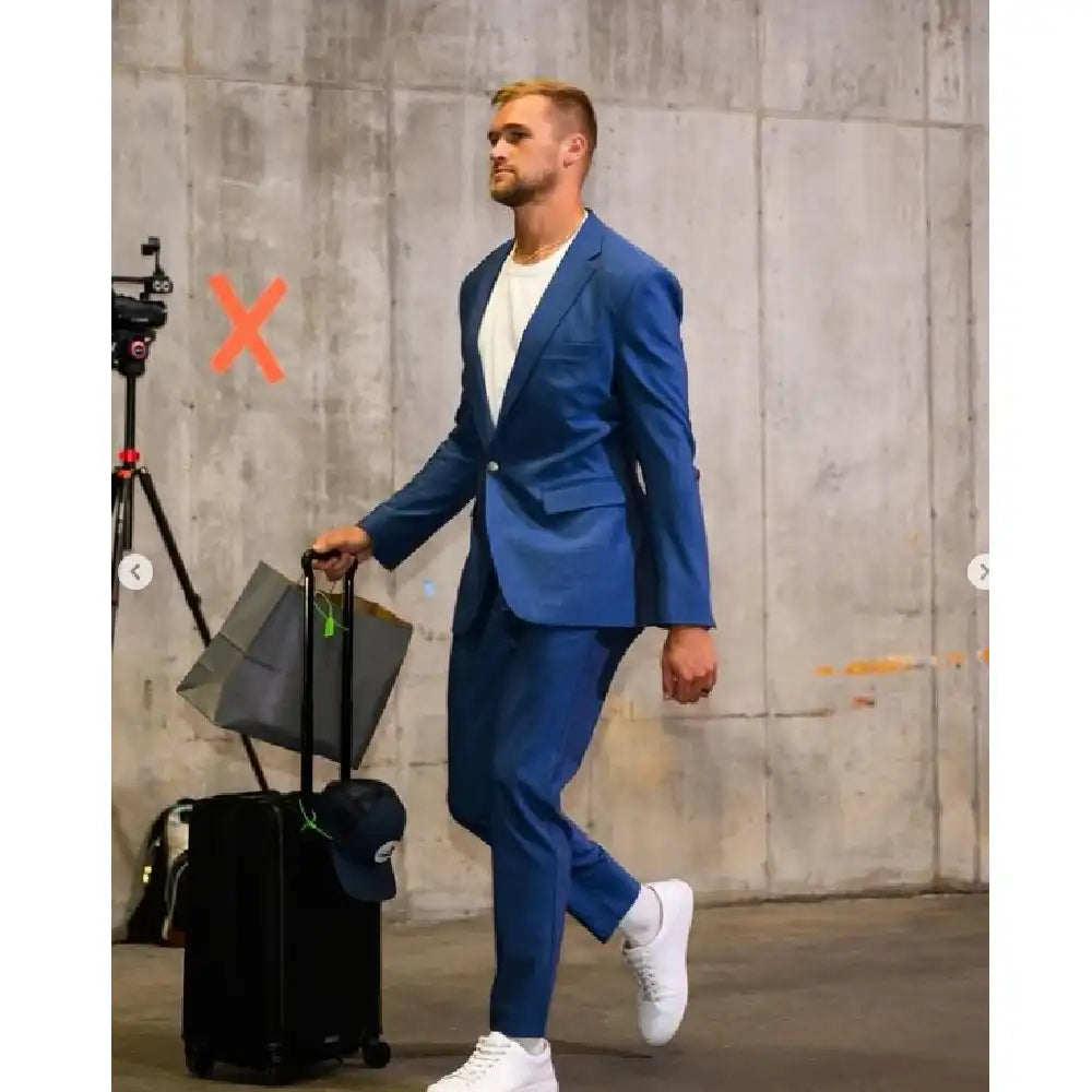 Mike Gesicki Bengals blue suit
