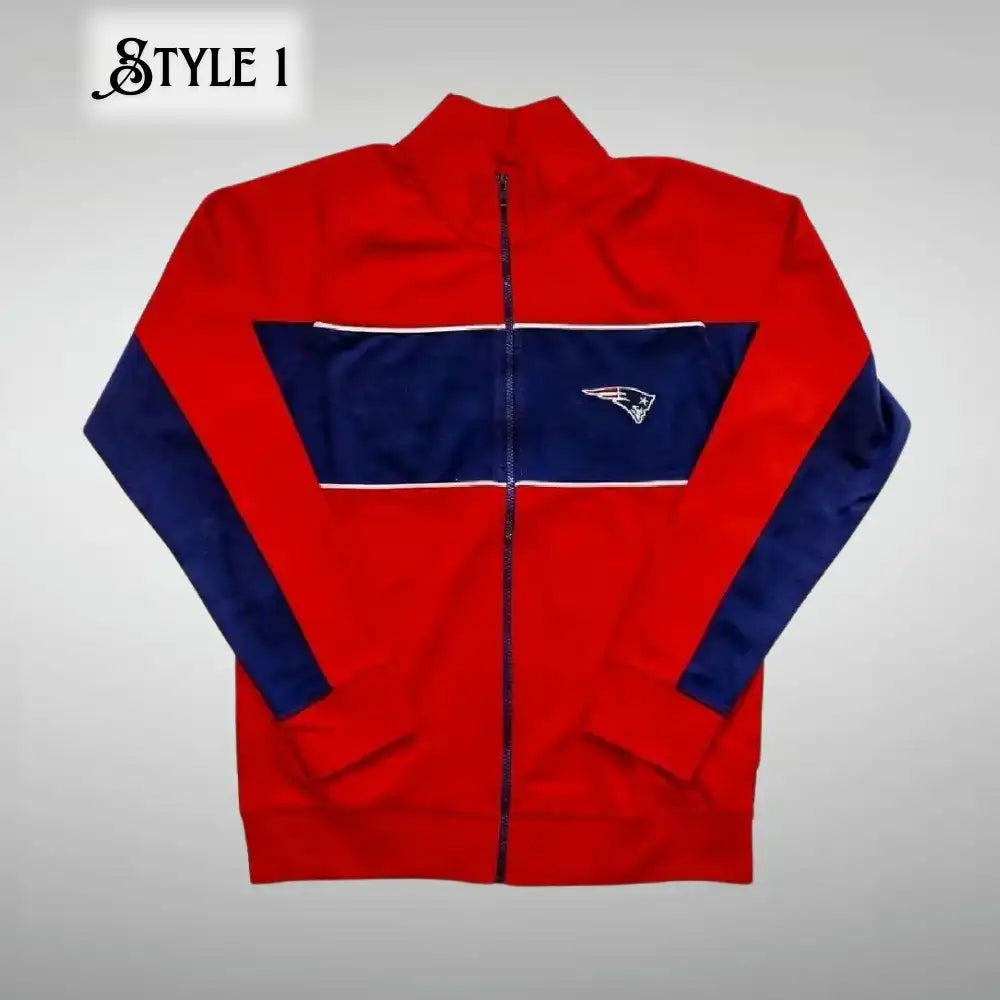 Red New England Patriots Track Jacket