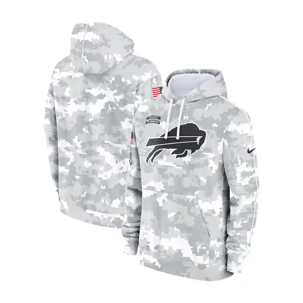 Buffalo Bills Nike Arctic Camo 2024 Salute to Service Club Fleece Pullover Hoodie
