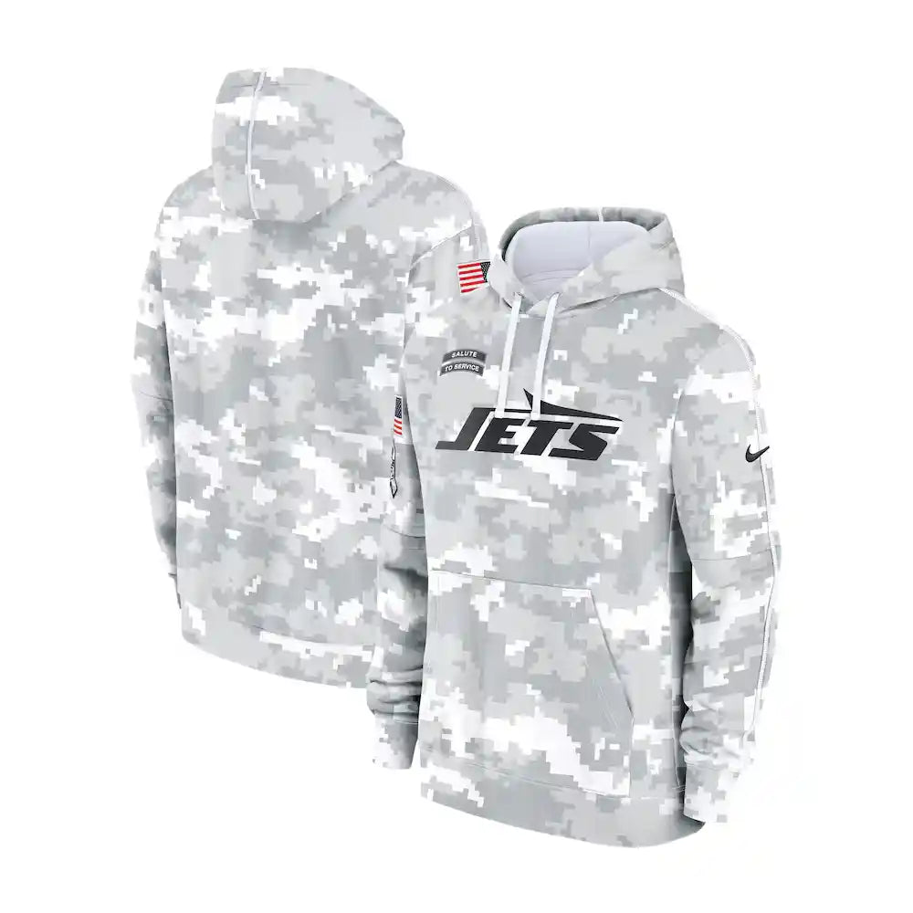 New York Jets Nike Arctic Camo 2024 Salute to Service Club Fleece Pullover Hoodie