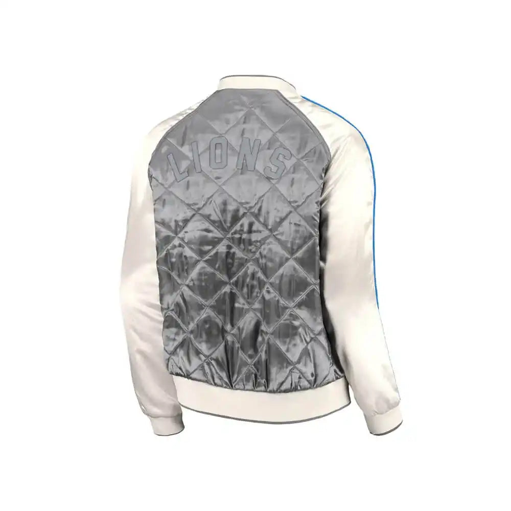 Detroit Lions Grey Quilted Jacket
