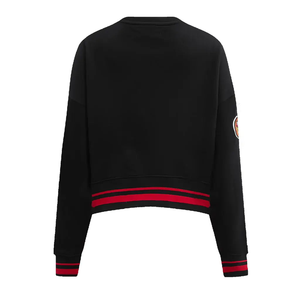 Black NFL San Franciso 49ers Retro Crewneck Sweatshirt