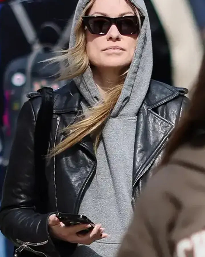 Olivia Wilde Biker Leather Jacket