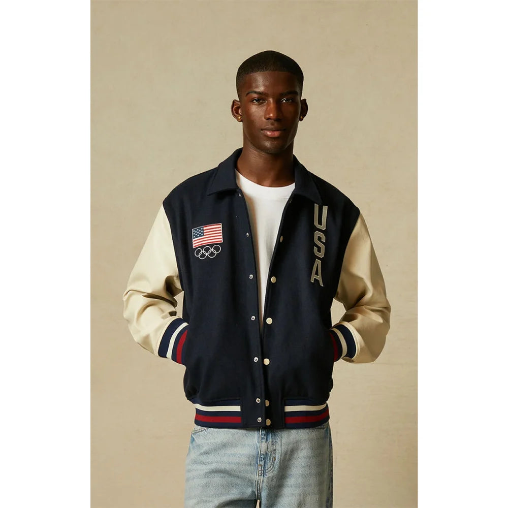 Paris Olympics 2024 USA varsity jacket
