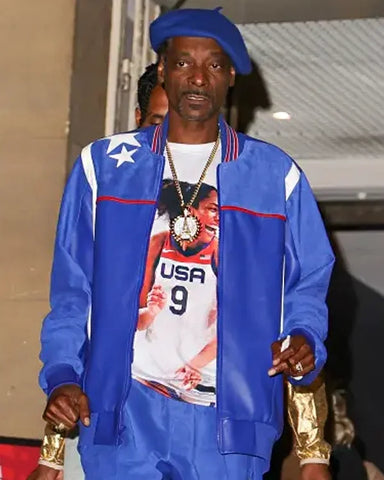 Snoop Dogg Purple Leather Jacket