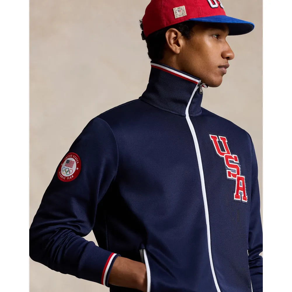  Paris Olympics 2024 Team USA Navy Blue Track Jacket