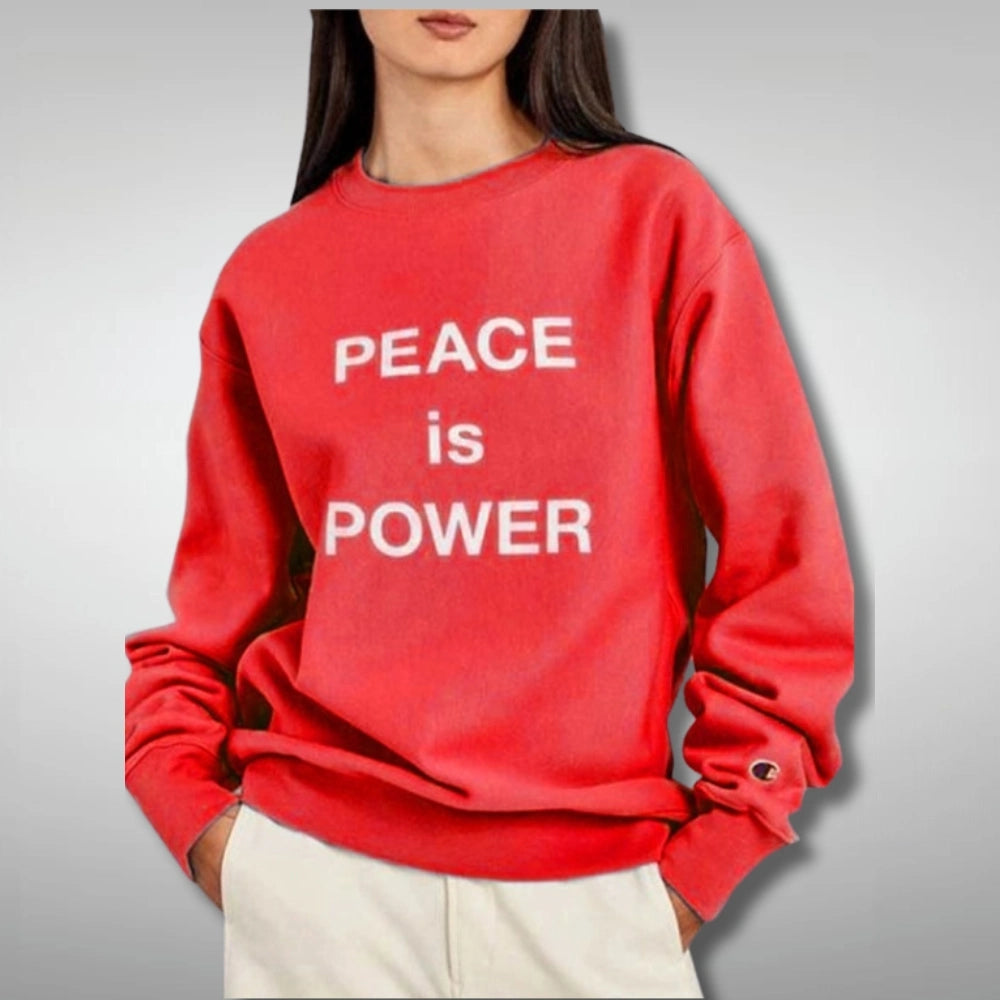 Peace Of Power Red Sweat Shirt