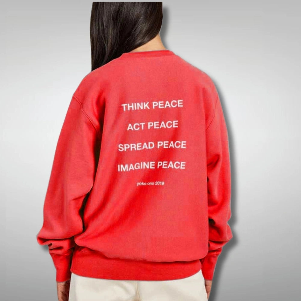 Peace is Power Red Sweat Shirt