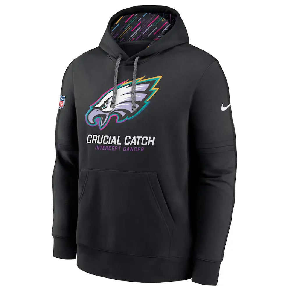 Black Philadelphia Eagles 2024 NFL Crucial Catch Hoodie