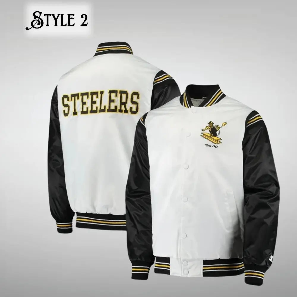 White Pittsburgh Steelers Starter Jacket