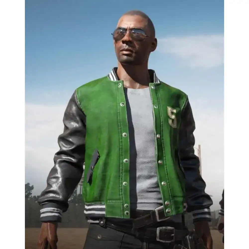Pubg 5m Varsity Leather Jacket