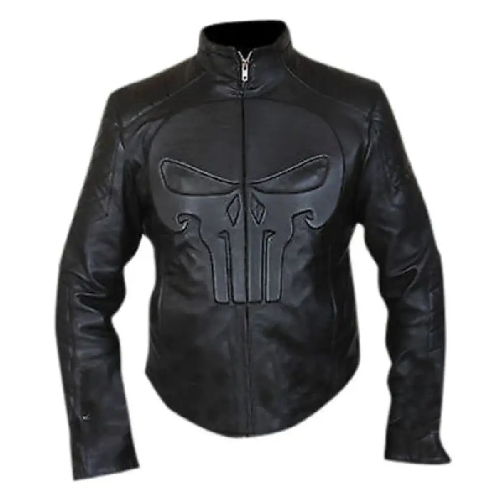 Punisher devil skull leather jacket
