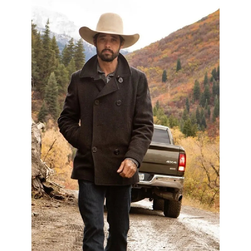 Ryan Bingham's Yellowstone Wool Peacoat