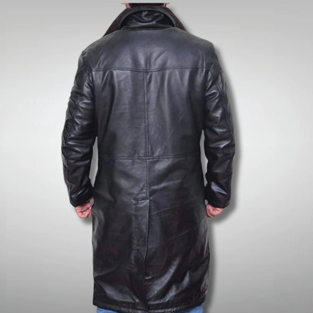 Ryan Gosling 2049 Black Long Leather Coat