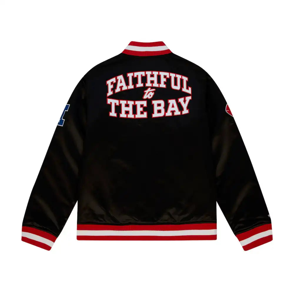 San Francisco 49ers black satin jacket

