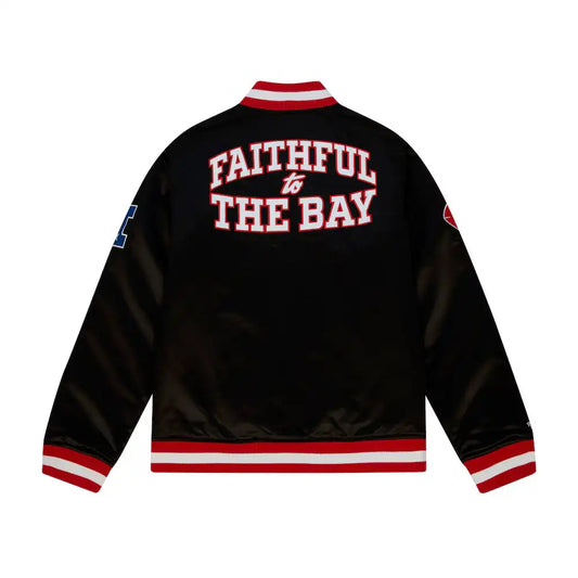 San Francisco 49ers black satin jacket
