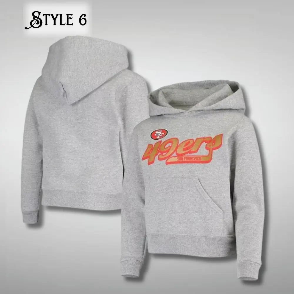 Grey San Francisco 49ers Youth Hoodie