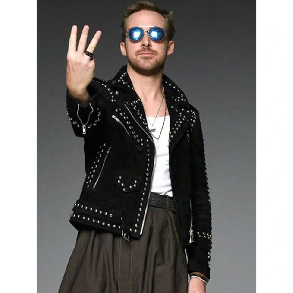 Ryan Gosling Studded Leather Jacket