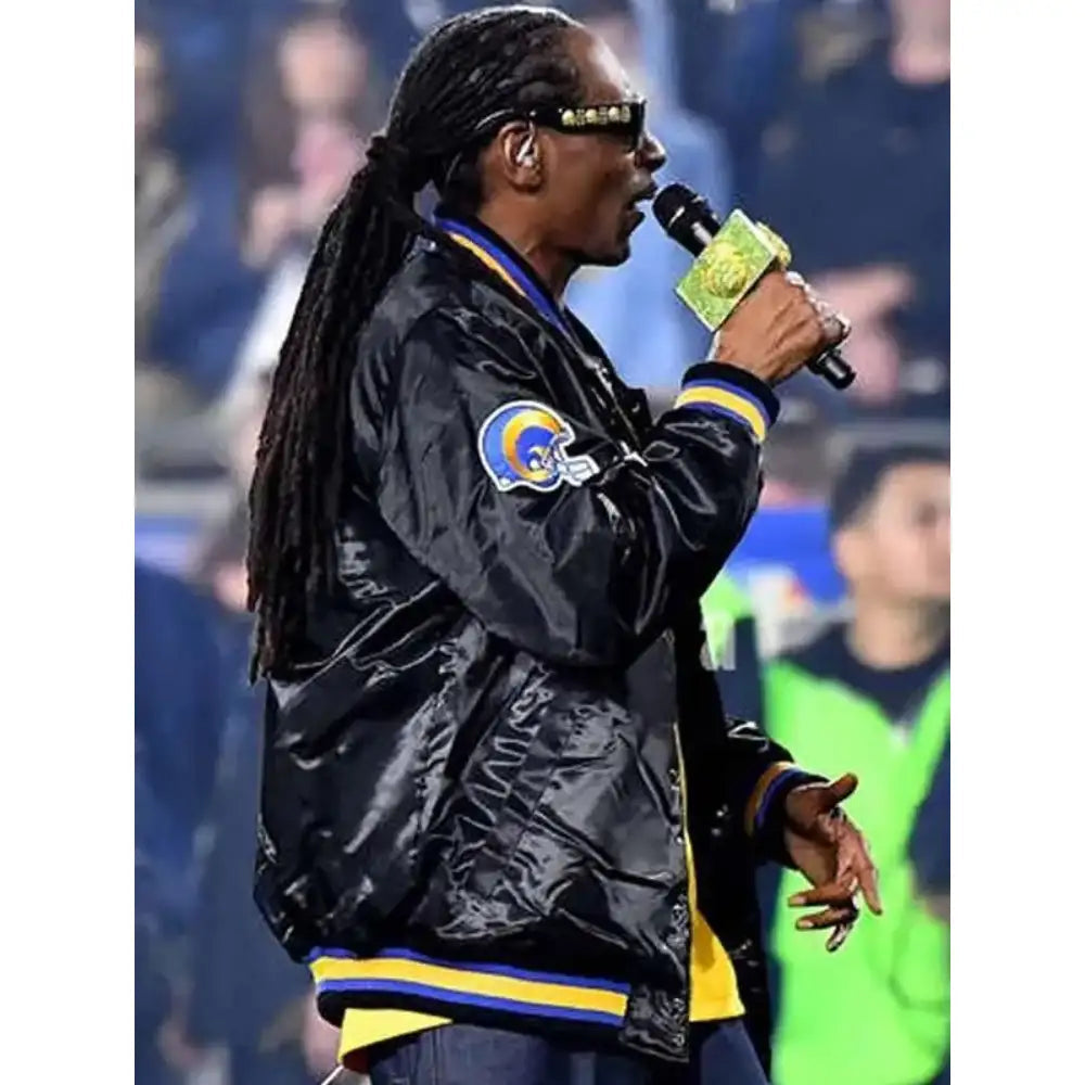 Snoop Dogg Rams black varsity jacket