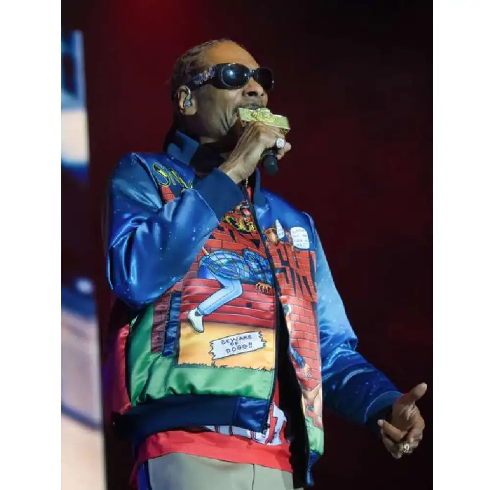 Jaycen The Underdoggs blue bomber jacket
