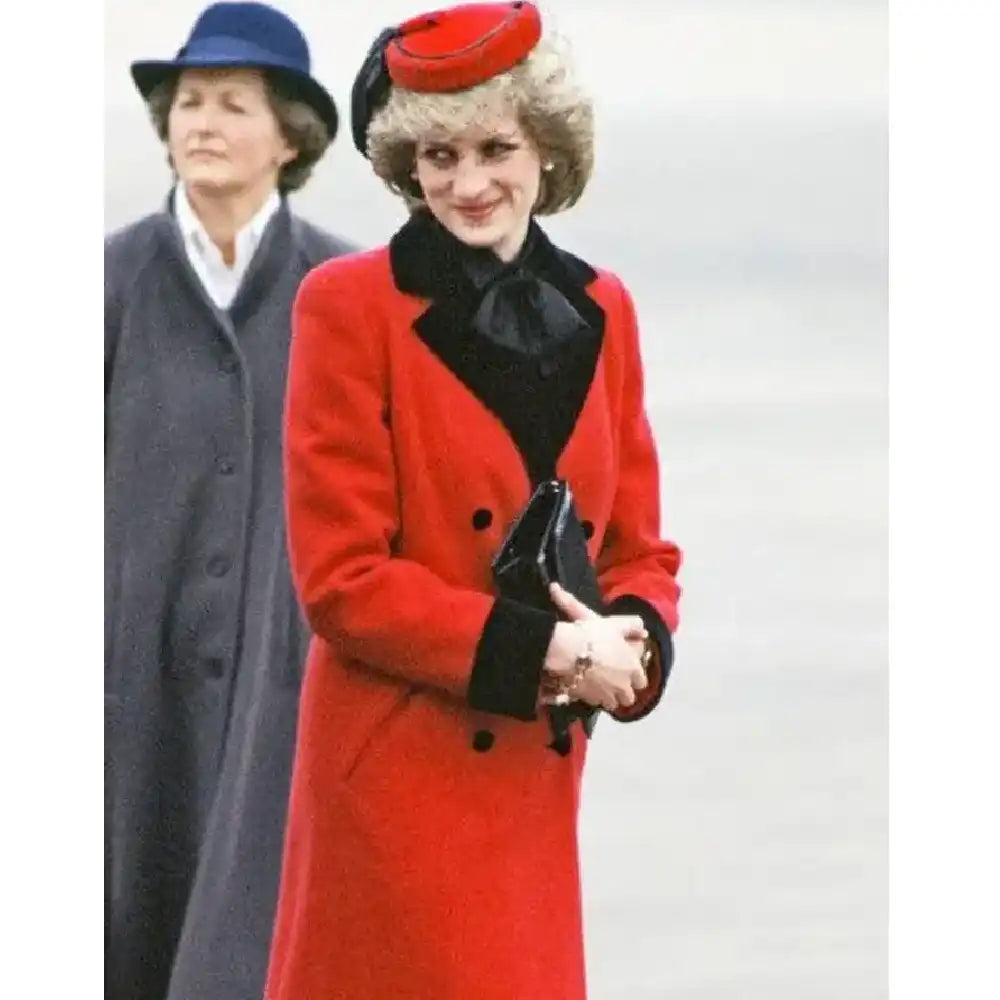 Spencer Princess Diana Red Trench Coat