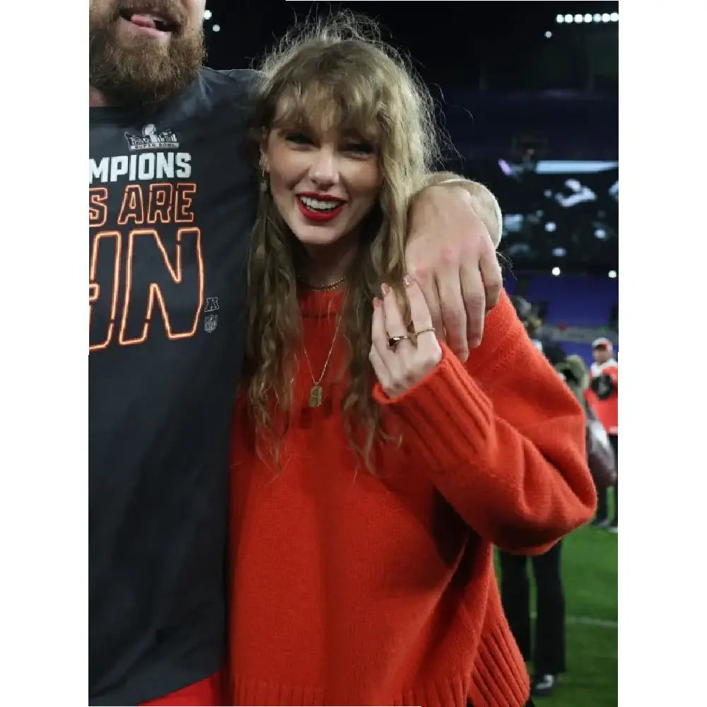 Taylor Swift NFL Knitted Red Sweater