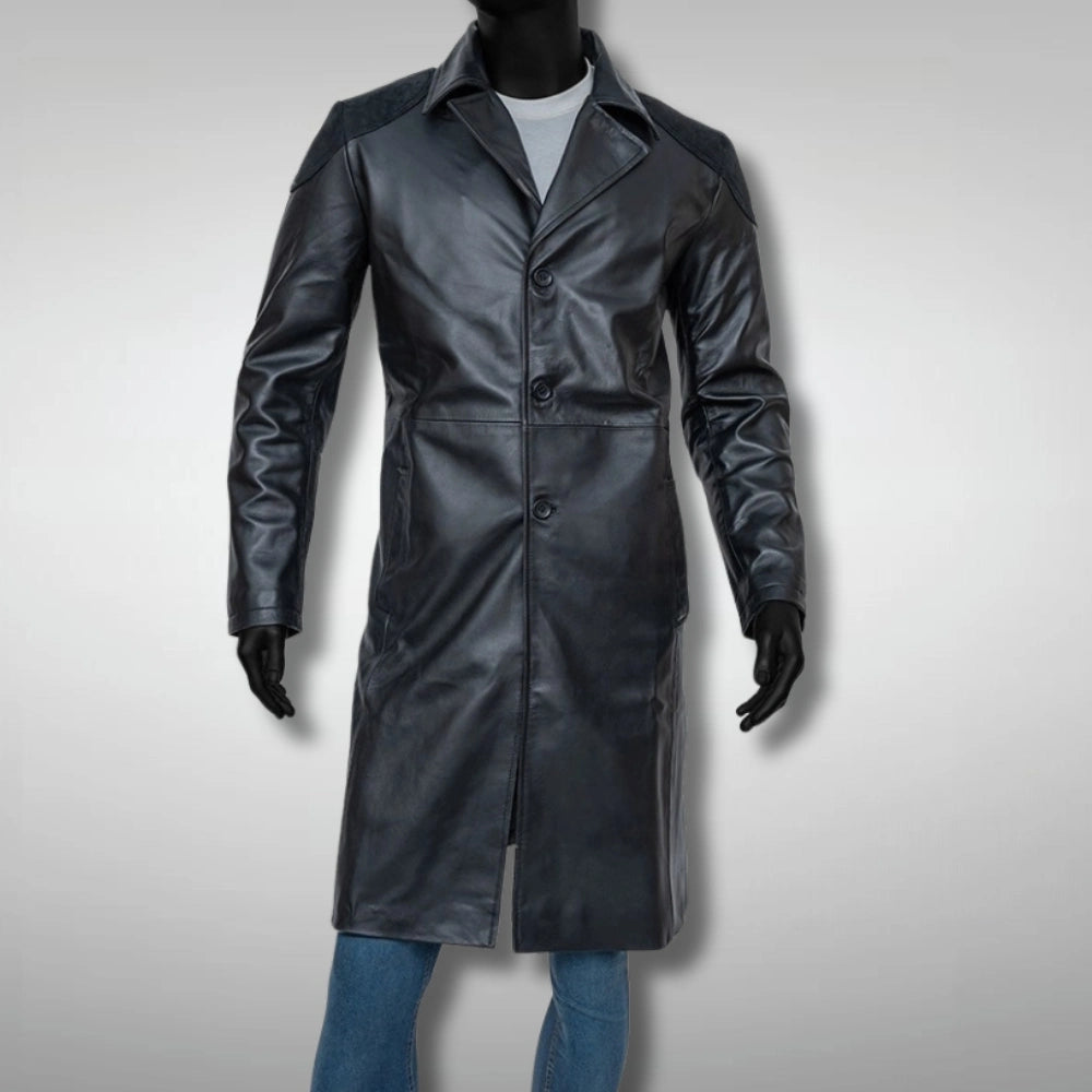 Karl Urban Long Black Coat
