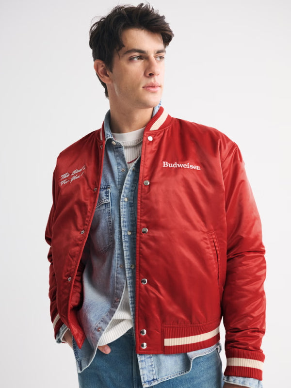Abercrombie-Budweiser-Red-Varsity-Bomber-Jacket