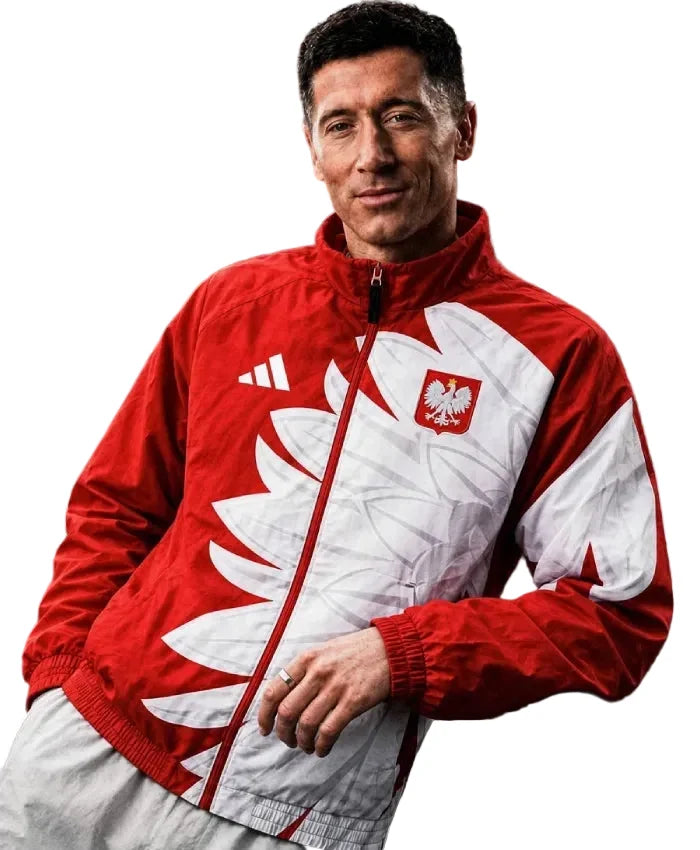 Poland 2026 Adidas jacket with stand-up collar