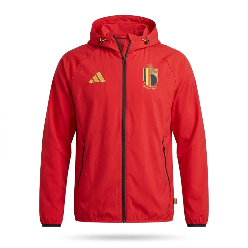 Adidas Belgium Tiro Tech Full Zip Windbreaker Jacket