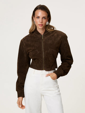 Adoore-Brixen-Cropped-Suede-Jacket-Brown