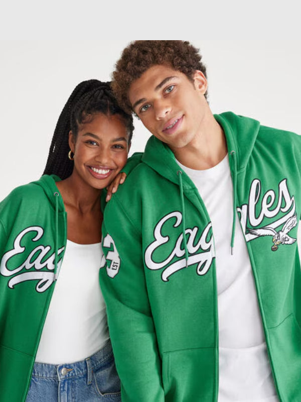 Aeropostale-Eagles-Script-Green-Zip-Up-Hoodie