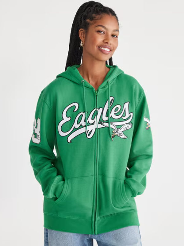Aeropostale-Eagles-Script-Green-Zip-Up-Hoodie