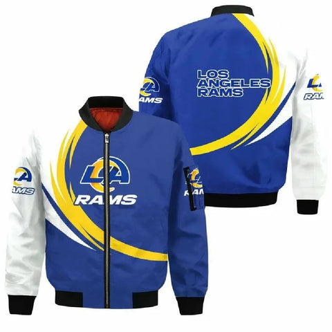 Alan Los Angeles Rams Printed Bomber Jacket