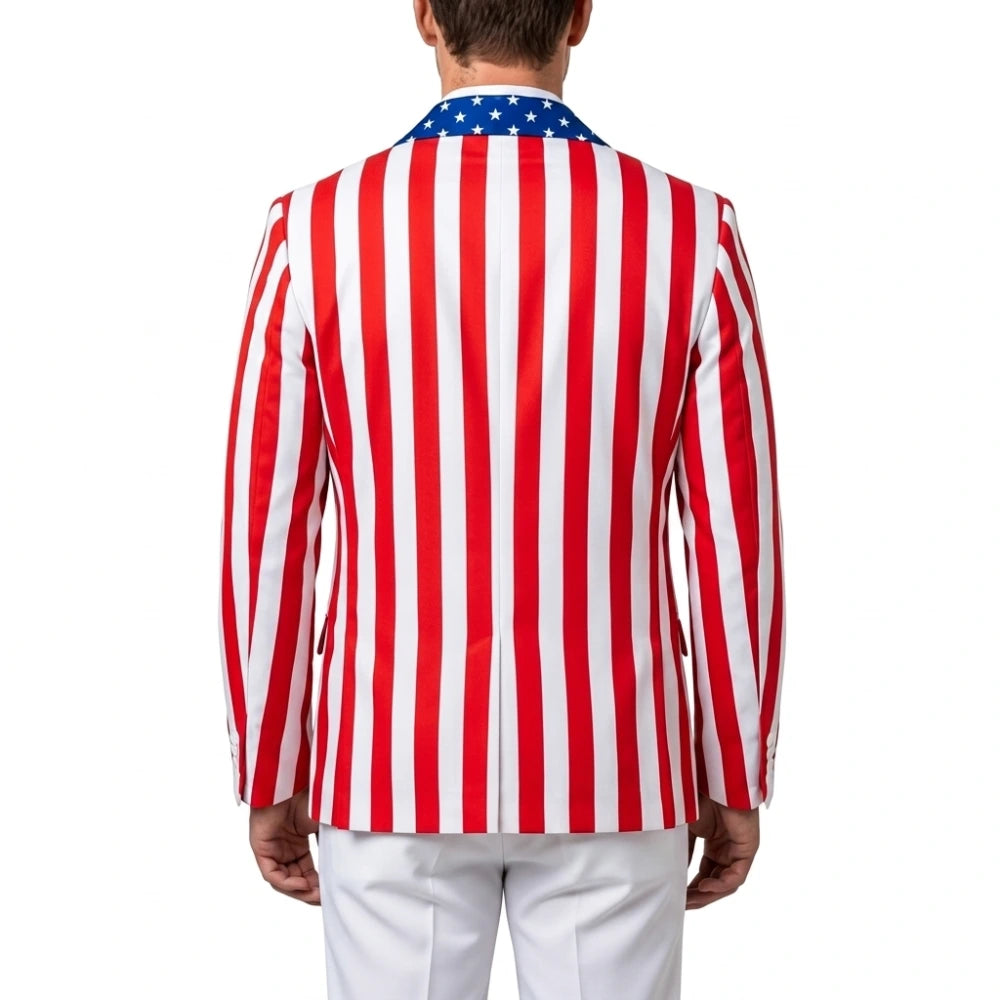 American Flag Blazer 4th of July Coat Jacket