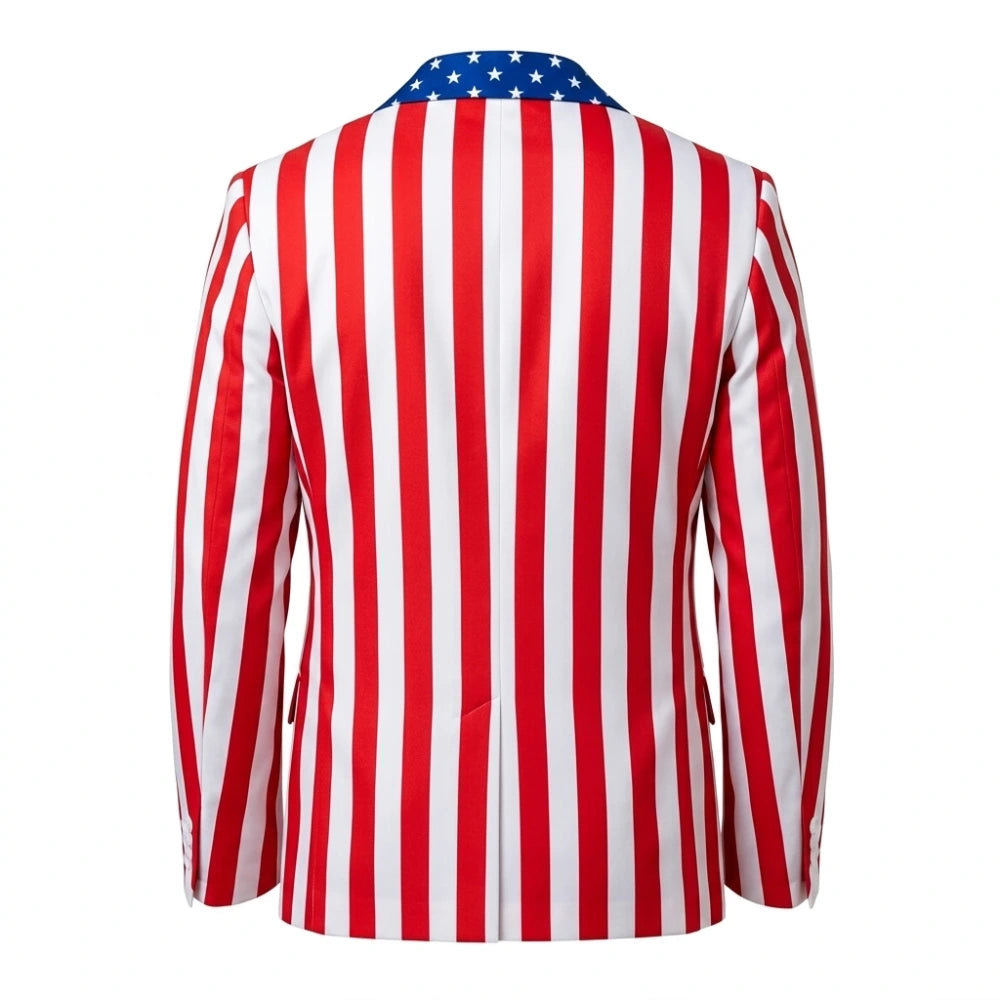 American Flag Blazer 4th of July Coat Jacket