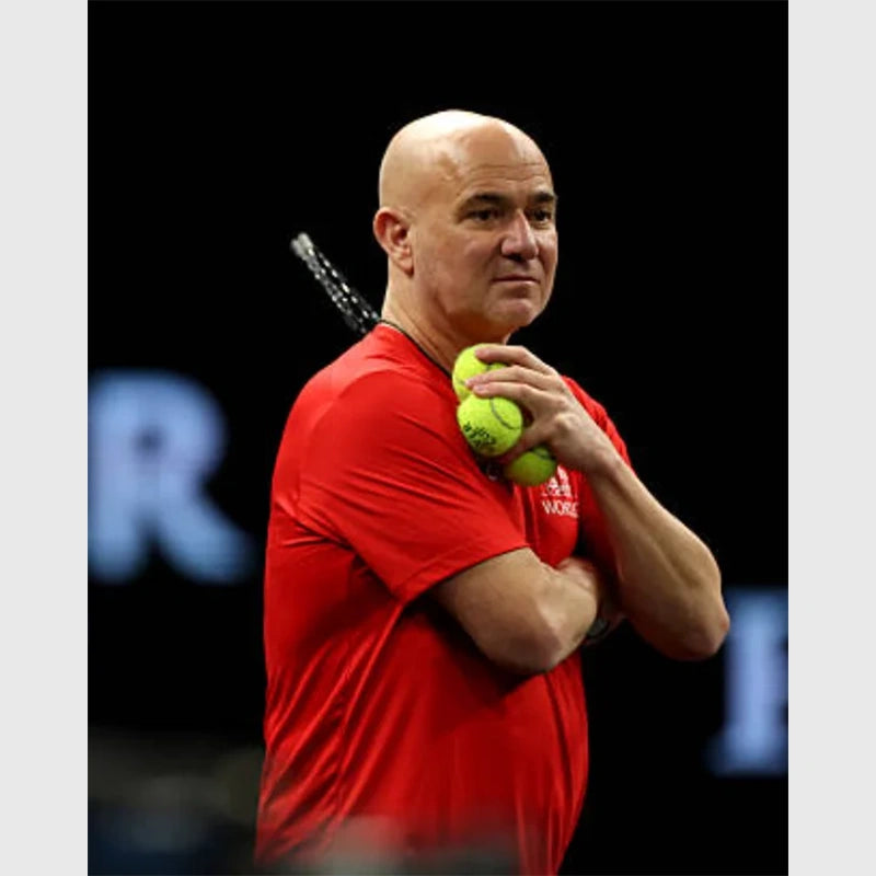 Andre-Agassi-Laver-Cup-2025-Red-T-Shirt
