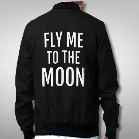 Artemis Fly Me to the Moon Black Bomber Jacket