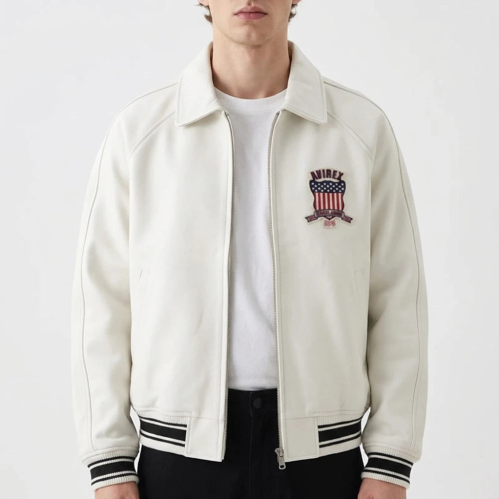 Avirex USA Icon Leather Bomber Jacket