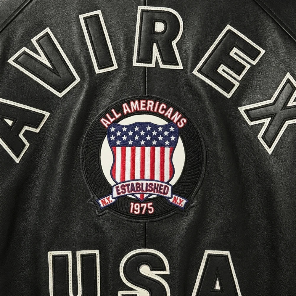 Avirex USA Icon Leather Bomber Jacket