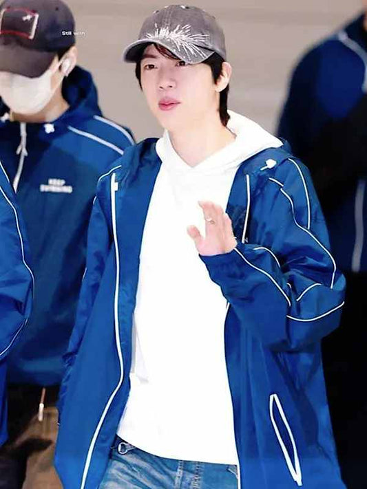 BTS Keep Swimming Blue Hooded Jacket – Unisex