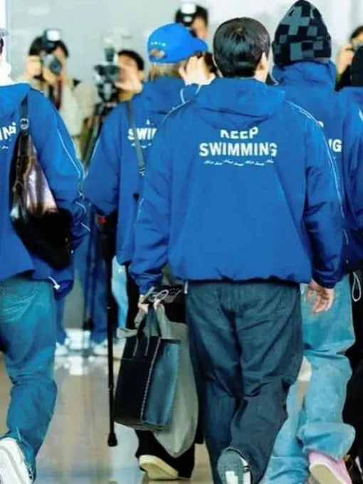 BTS Keep Swimming Blue Hooded Jacket – Unisex