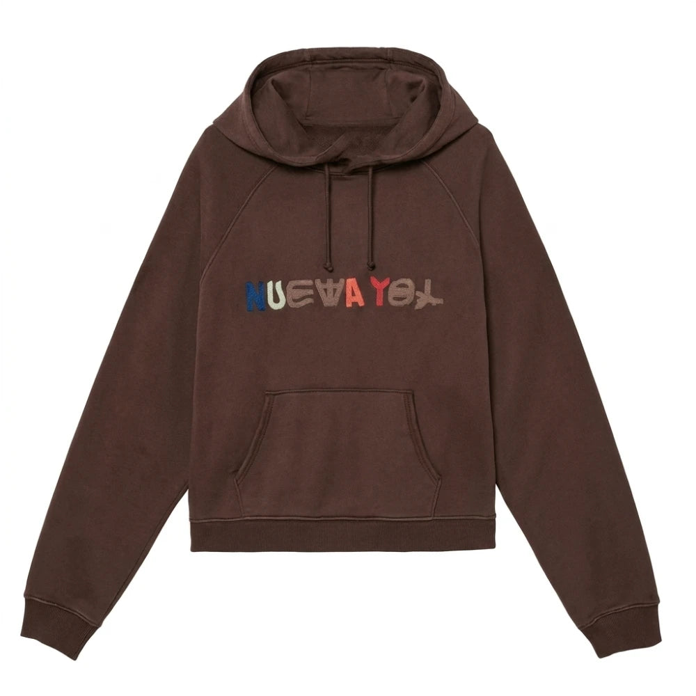 Bad Bunny X Zara Nueva Yol Patches Brown Hoodie