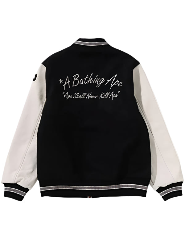 Bape_Black_Varsity_Jacket